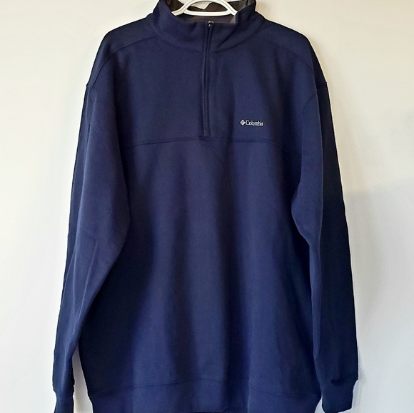 NWOT Mens Columbia Hart ll Half Zip Jacket XXL- Navy Blue - Picture 3 of 10